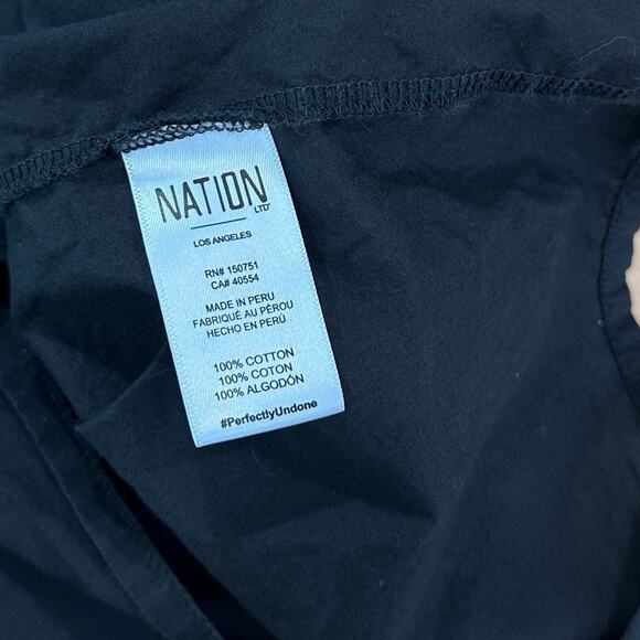 NATION LTD Sissy Ruffled Black Dress Tiered Midi Sundress size Small - Picture 9 of 10